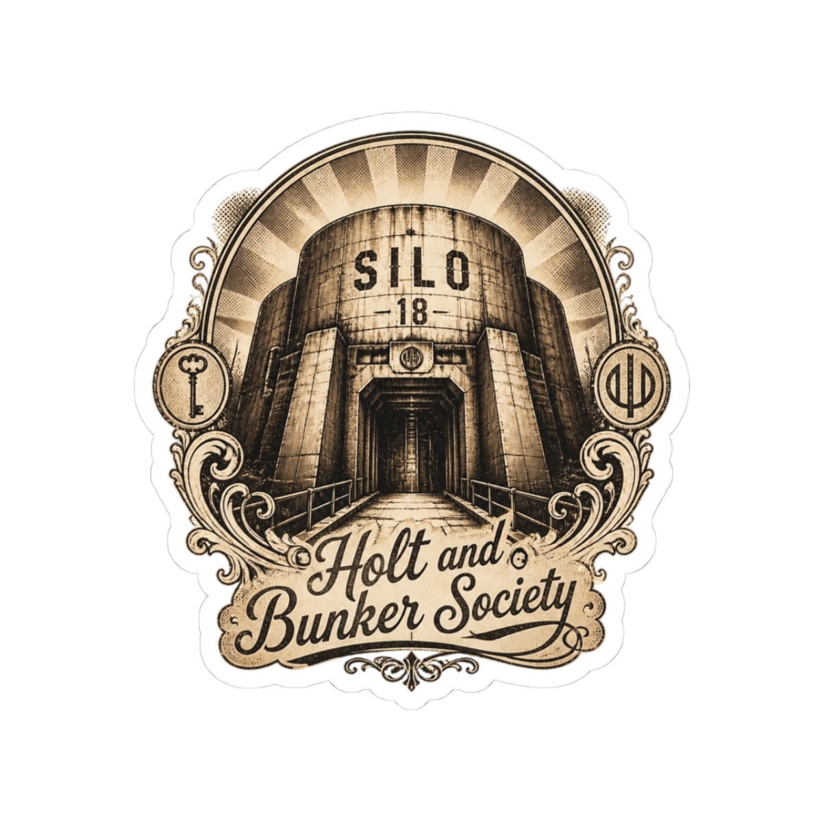 Silo "Holt and Bunker Society" Sticker - alternate angle 3, merchandise