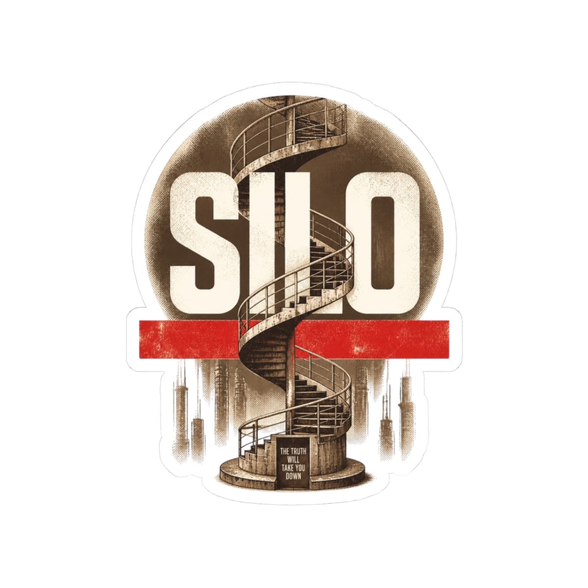 Silo "Design 3" Sticker - alternate angle 1, merchandise